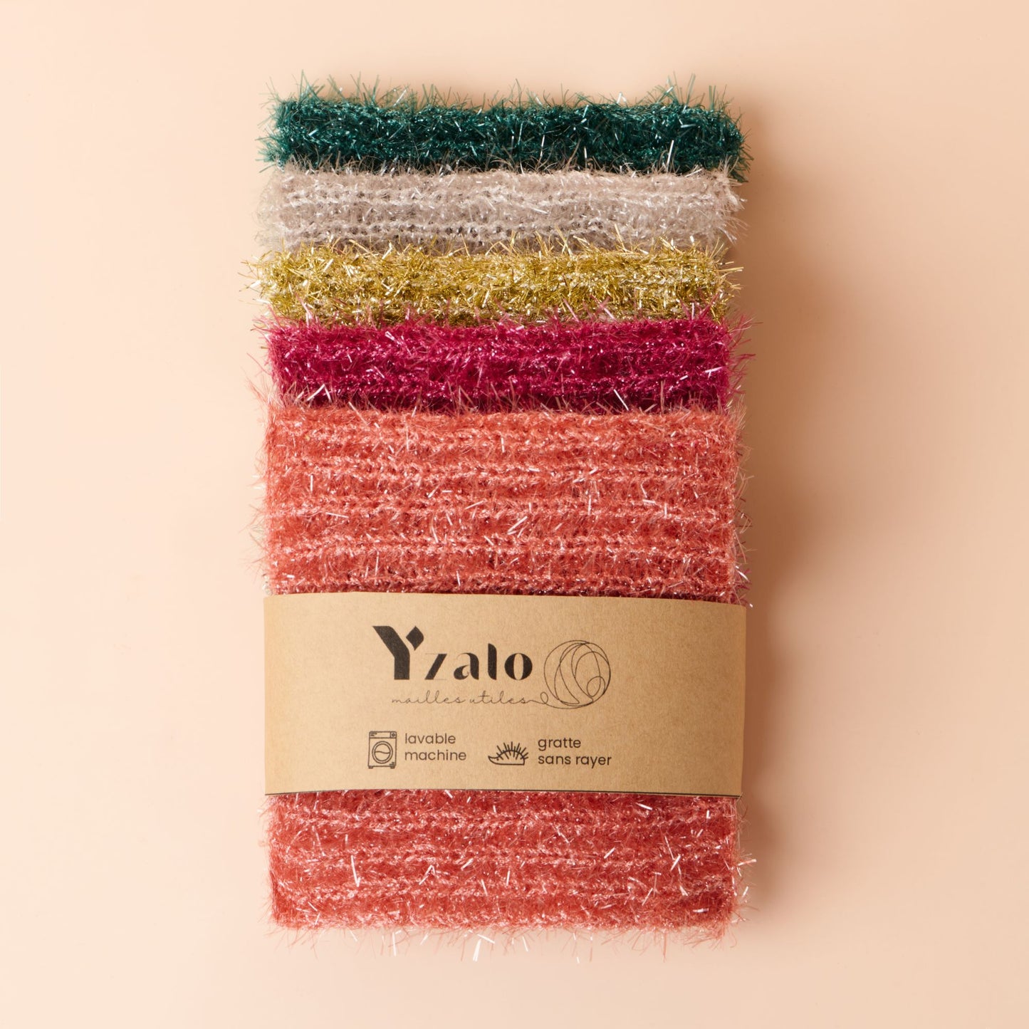 Lot de 5 éponges Yzalo lavables écologiques