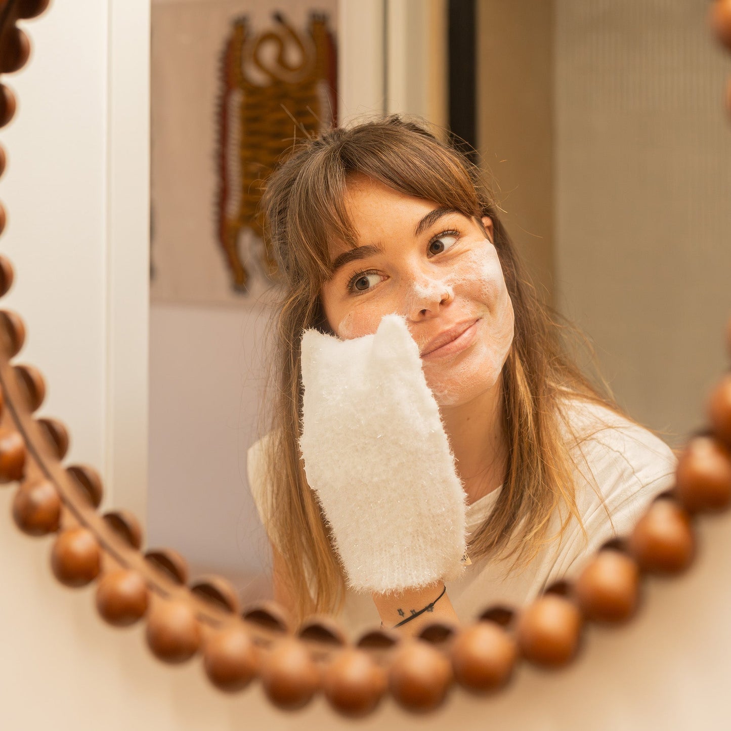 Gant exfoliant lavable